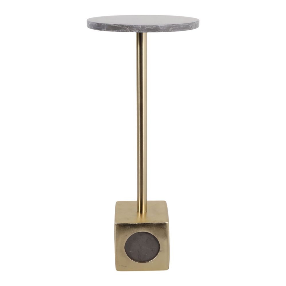 10 in. Round Marble Cocktail Top End Table
