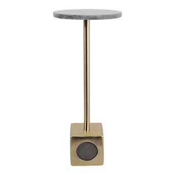 10 in Round Marble Cocktail Top End Table