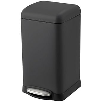 1.2L Soft-Close Step Can, Polished Anti-Fingerprint Trash Bin with Removable Bucket