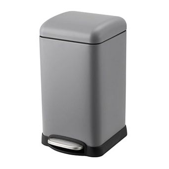 1.2L Soft-Close Step Can, Polished Anti-Fingerprint Trash Bin with Removable Bucket