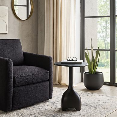 17 in. Marble Accent Table