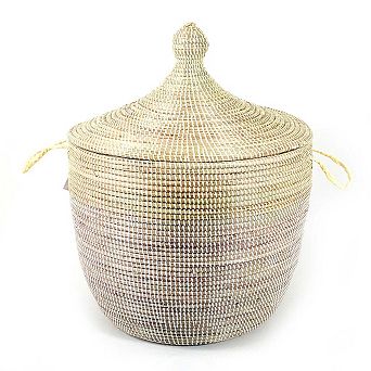Dou Lid Storage Basket Two-Tone Low Storage