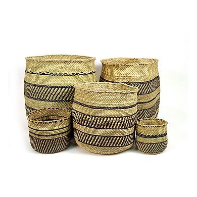 Black Stripe Iringa Basket