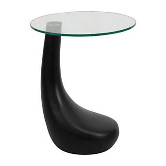 18 in Round Glass Golf Club Base End Table