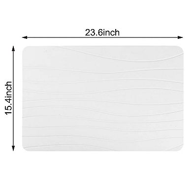 Off White Wave Stone Bath Mat