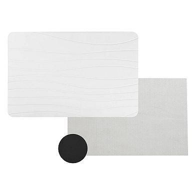 Off White Wave Stone Bath Mat