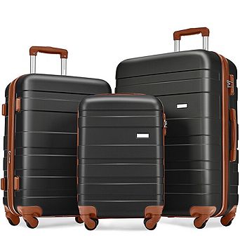 Hardside Spinner 3 pc Luggage Set with TSA Lock Lightweight Suitcase Sets