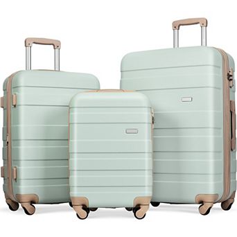 Hardside Spinner 3 pc Luggage Set with TSA Lock Lightweight Suitcase Sets