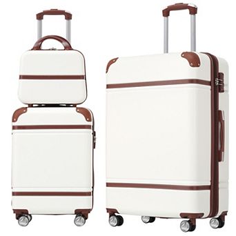 Hardside 3 pc Spinner Luggage Set with Cosmetic Case and TSA Lock