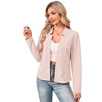 Women Open Front Casual Work Jacket Blazer