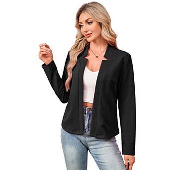 Women Open Front Casual Work Jacket Blazer