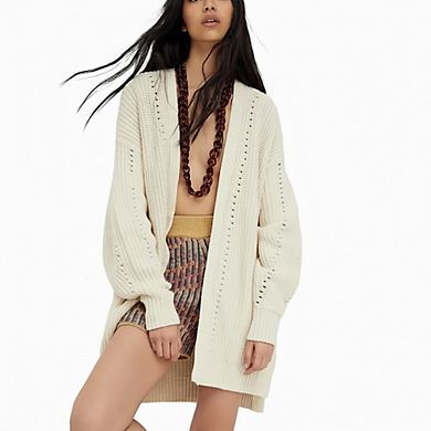 Women Long Cardigans Open Front Sweaters with Pockets