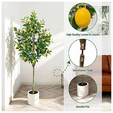 6FT Artificial Trees Indoor, Faux Tree, Artificial Planter, Artificial Fake Tree Flower Potted