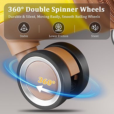 Expandable 4-Piece Spinner Luggage Sets Lightweight Suitcase