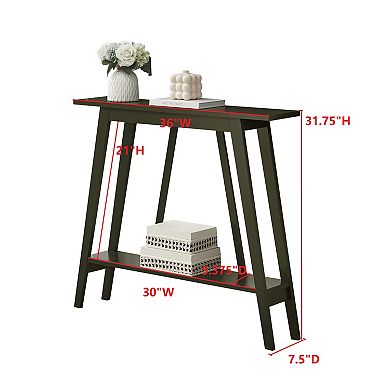 Kings Brand Furniture Conway Console Table Functional Narrow Wood Accent