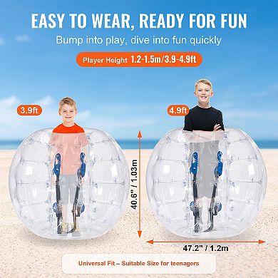 4FT Inflatable Bumper Ball, Human Hamster Bubble Ball for Teens & Adults