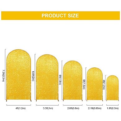 6.6FT Bling Arch Backdrop Cover,Reusable Spandex Bling Wedding Arch Stand Cover with Zipper