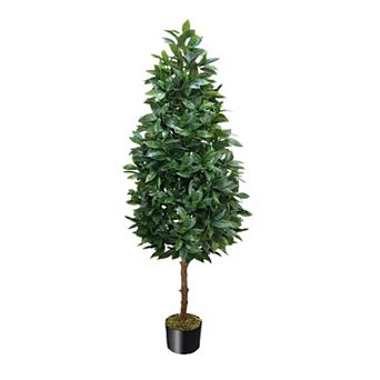Artificial Topiary 5ft Fake Shrubs Indoor Artificial Bay Leaf Trees