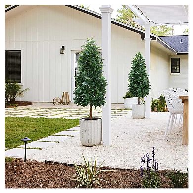 Artificial Topiary 5ft Fake Shrubs Indoor Artificial Bay Leaf Trees