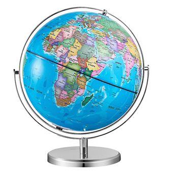 Illuminated World Globe 13" LED Light-Up Map Globe 720° Spinning