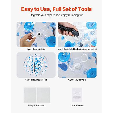 2-Pack 5FT Inflatable Bumper Balls, Human Hamster Bubble Balls for Outdoor Play