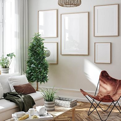 Artificial Topiary 5ft Fake Shrubs Indoor Artificial Bay Leaf Trees