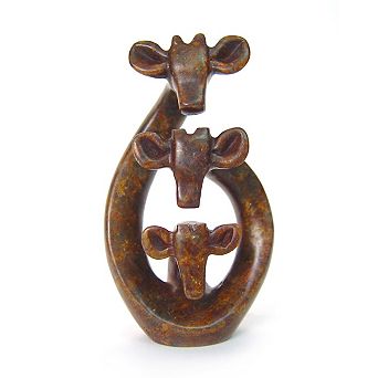 Stone Giraffe Family of Three - 5"