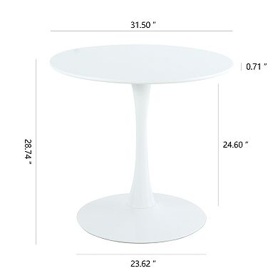 Round MDF Panel Dining Table for 2-4, Kitchen CoffeeTable