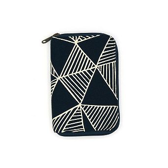 Zip Jewelry Travel Organizer - Geometric Navy