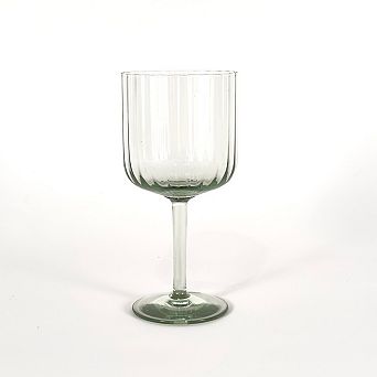 Retro Optic Wine Glass