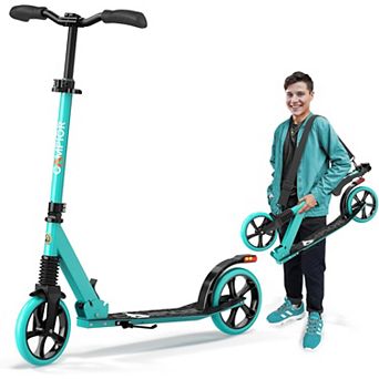 Campior Kick Scooter Ages 6+, 8" Big Wheels, Foldable, 240 lbs Load, 3 Levels, Kickstand