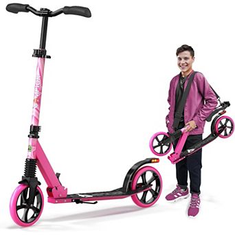 Campior Kick Scooter Ages 6+, 8" Big Wheels, Foldable, 240 lbs Load, 3 Levels, Kickstand