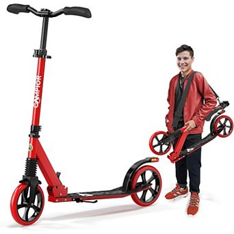 Campior Kick Scooter Ages 6+, 8" Big Wheels, Foldable, 240 lbs Load, 3 Levels, Kickstand