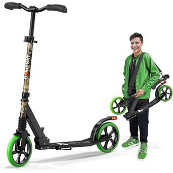 Campior Kick Scooter Ages 6+, 8" Big Wheels, Foldable, 240 lbs Load, 3 Levels, Kickstand