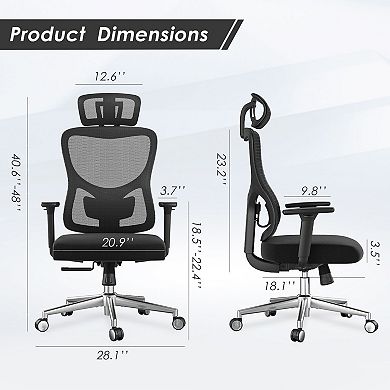 High Back Mesh Ergonomic Office Chair with 3D Armrest