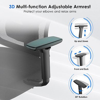 High Back Mesh Ergonomic Office Chair with 3D Armrest