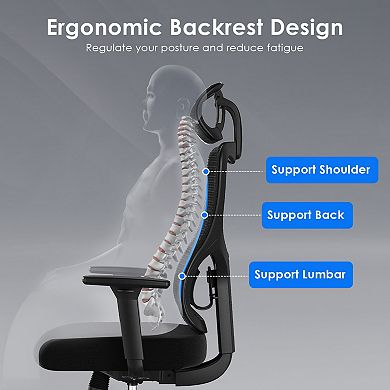 High Back Mesh Ergonomic Office Chair with 3D Armrest
