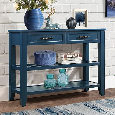 Mid-Century Style 42'' Console Table Sideboard for Entryway and Living Room