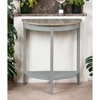 Half Moon Console Table with Open Compartment
