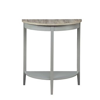 Half Moon Console Table with Open Compartment