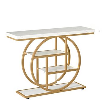 41.3" Entryway Console Table With 4 Staggered Tiers