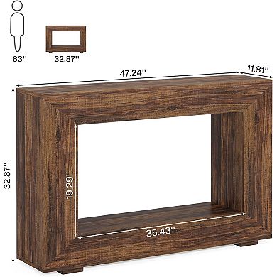 47" Wooden Entryway Console Table
