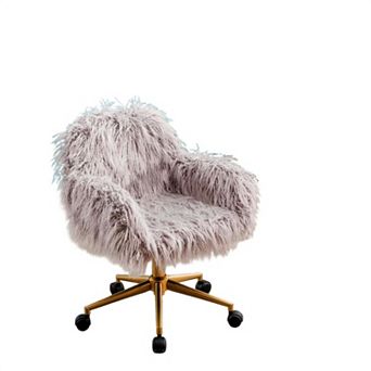 Faux Fur Home Office Chair, Vanity Chair