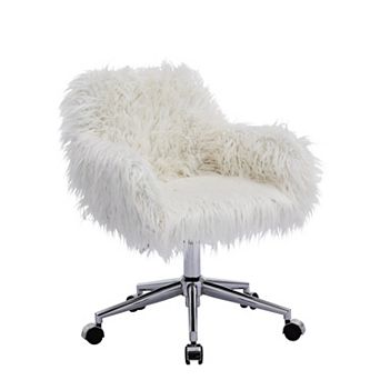 Faux Fur Home Office Chair, Vanity Chair