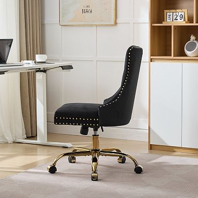 Adjustable Velvet Home Office Chair Swivel Desk Chair