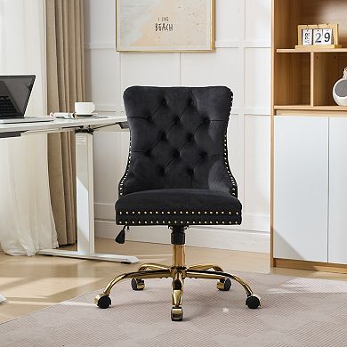 Adjustable Velvet Home Office Chair Swivel Desk Chair