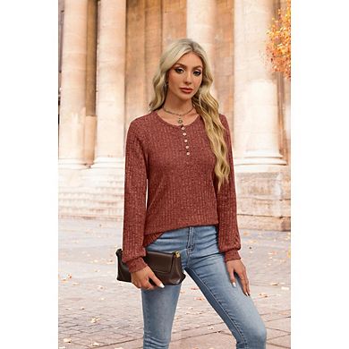 Womem Sweater Long Sleeve Tops Pullover V Neck Casual Loose Sweatshirt