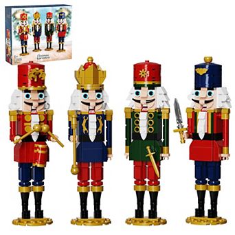 Christmas Nutcracker Building Kits Xmas King And Soldier Sets Contains Kings Drummers