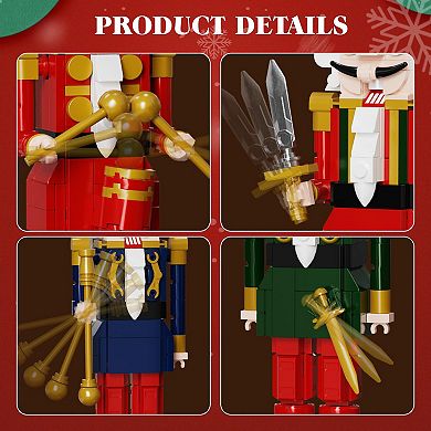 Christmas Nutcracker Building Kits Xmas King And Soldier Sets Contains Kings Drummers