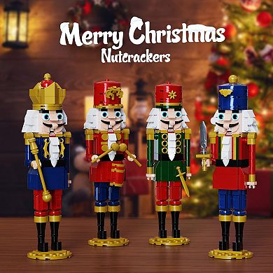 Christmas Nutcracker Building Kits Xmas King And Soldier Sets Contains Kings Drummers